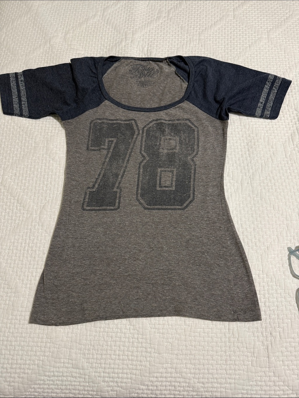 Fifth Sun Gray & Navy '78' Raglan Tee